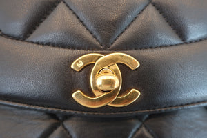 CHANEL/シャネル ダイアナマトラッセチェーンショルダーバッグ ラムスキン ブラック/ゴールド金具 ショルダーバッグ 600070173