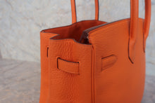 将图片加载到图库查看器，HERMES BIRKIN 35 Clemence leather Orange □G刻印 Hand bag 800030028
