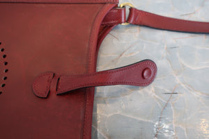HERMES／エルメス エブリンTPM ボックスカーフ ルージュアッシュ □F刻印 ショルダーバッグ 700080209