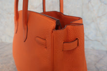 将图片加载到图库查看器，HERMES BIRKIN 35 Clemence leather Orange □G刻印 Hand bag 800030028
