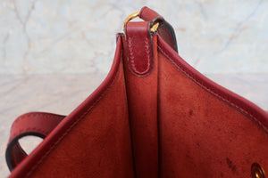 HERMES／エルメス エブリンTPM ボックスカーフ ルージュアッシュ □F刻印 ショルダーバッグ 700080209