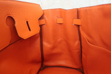 将图片加载到图库查看器，HERMES BIRKIN 35 Clemence leather Orange □G刻印 Hand bag 800030028
