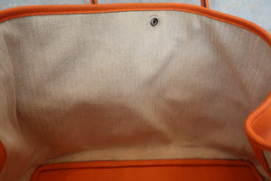 HERMES GARDEN PARTY PM Negonda leather Orange □O Engraving Tote bag 600010106