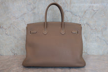 Load image into Gallery viewer, HERMES BIRKIN 35 Togo leather Etoupe gray □M Engraving Hand bag 800070152
