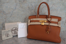 将图片加载到图库查看器，HERMES BIRKIN 30 Togo leather Gold □N刻印 Hand bag 600100010
