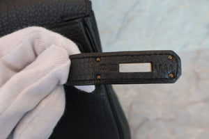 HERMES KELLY 28 Clemence leather Black □R Engraving Shoulder bag 700100040