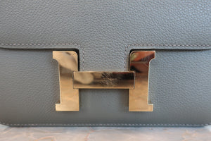 HERMES／エルメス コンスタンス3 ミニ エバーカラー ヴェールグリス/ホワイト B刻印 ショルダーバッグ 700060210