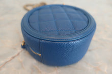 Load image into Gallery viewer, CHANEL Matelasse round chain shoulder bag Caviar skin Blue/Gold hadware Shoulder bag 600070178
