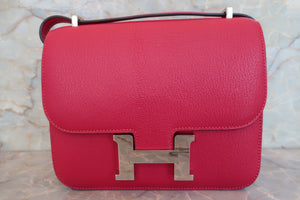 HERMES／エルメス コンスタンス3 ミニ シェーブル ローズメキシコ Z刻印 ショルダーバッグ 700050097
