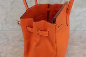 HERMES BIRKIN 35 Clemence leather Orange □G刻印 Hand bag 600060013