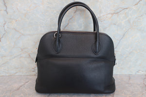HERMES／BOLIDE 31 Clemence leather Black □J Engraving Shoulder bag 700100018