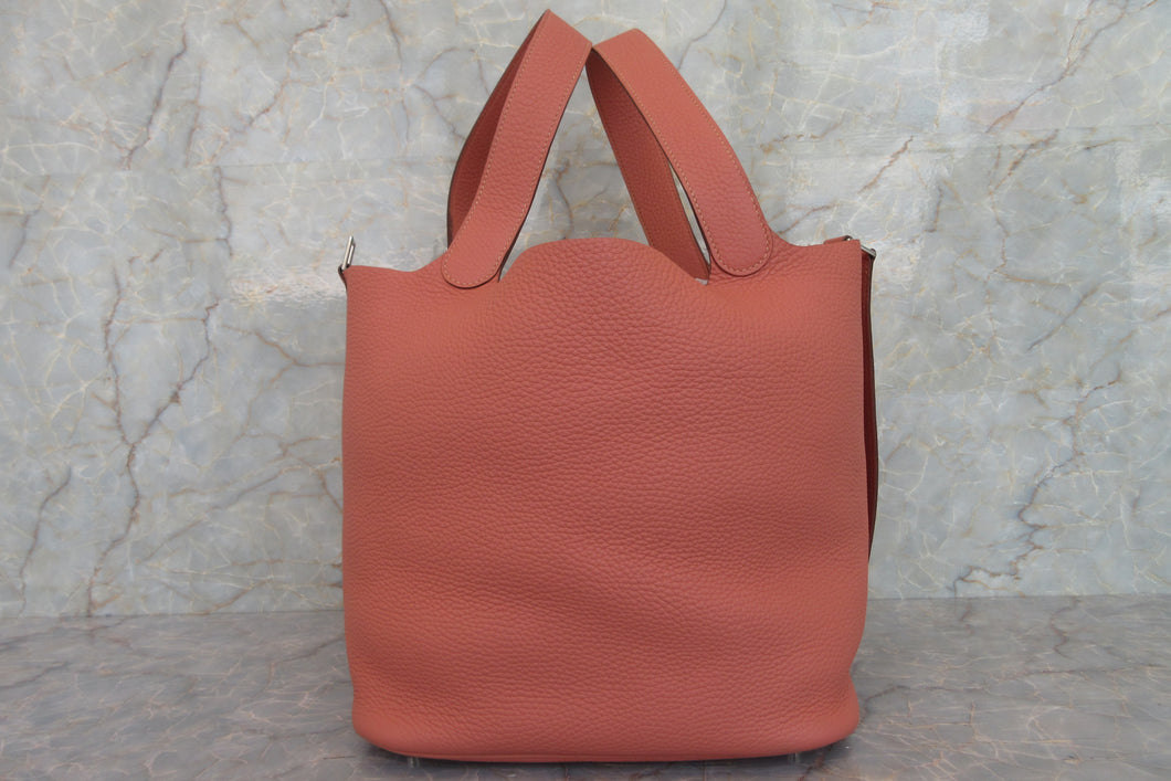 HERMES／エルメス ピコタンロックGM トリヨンクレマンス ロージー □R刻印 ハンドバッグ 700070277