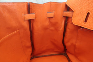 HERMES BIRKIN 35 Clemence leather Orange □G Engraving Hand bag 600060013
