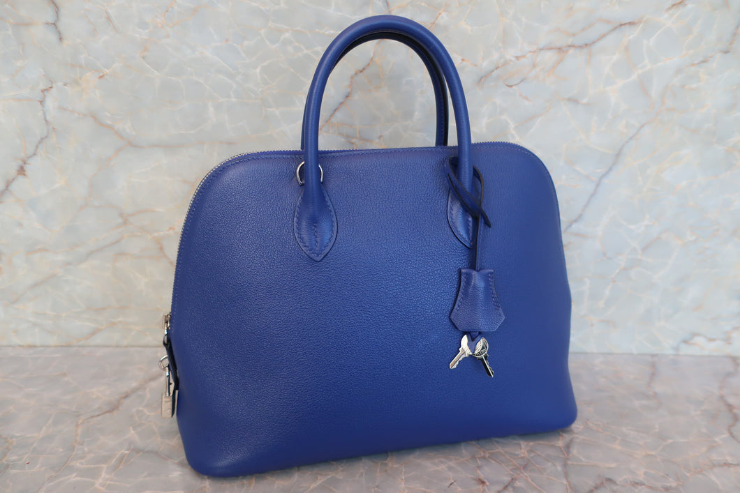 HERMES／エルメス ボリード1923 トリヨンノヴィーヨ ブルーロワイヤル C刻印 ハンドバッグ 700110068