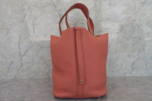 HERMES／エルメス ピコタンロックGM トリヨンクレマンス ロージー □R刻印 ハンドバッグ 700070277