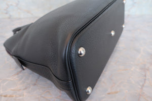 HERMES／BOLIDE 31 Clemence leather Black □J Engraving Shoulder bag 700100018