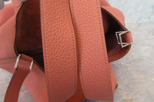 HERMES／エルメス ピコタンロックGM トリヨンクレマンス ロージー □R刻印 ハンドバッグ 700070277