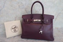 将图片加载到图库查看器，HERMES BIRKIN 30 Graine Couchevel leather Raisin □F刻印 Hand bag 600100032
