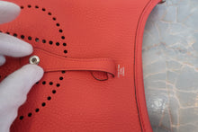 Load image into Gallery viewer, HERMES  EVELYNE TPM Clemence leather Rouge pivoine X Engraving Shoulder bag 800070081
