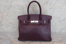 将图片加载到图库查看器，HERMES BIRKIN 30 Graine Couchevel leather Raisin □F刻印 Hand bag 600100032
