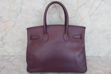 将图片加载到图库查看器，HERMES BIRKIN 30 Graine Couchevel leather Raisin □F刻印 Hand bag 600100032
