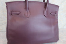 将图片加载到图库查看器，HERMES BIRKIN 30 Graine Couchevel leather Raisin □F刻印 Hand bag 600100032
