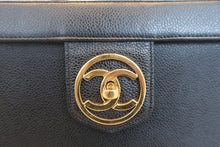 Load image into Gallery viewer, CHANEL CC mark vanity Caviar skin Black/Gold hadware Vanity 700120166
