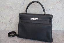 将图片加载到图库查看器，HERMES KELLY 32 Togo leather Black □H刻印 Shoulder bag 600090050
