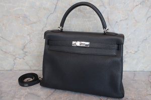 HERMES KELLY 32 Togo leather Black □H刻印 Shoulder bag 600090050