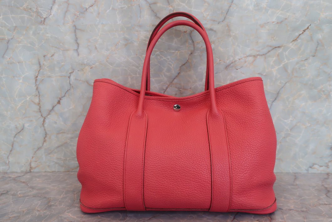 HERMES  GARDEN PARTY PM Negonda leather Bougainvillier □R Engraving Tote bag 700070196