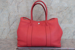 HERMES  GARDEN PARTY PM Negonda leather Bougainvillier □R Engraving Tote bag 700070196