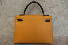 画像をギャラリービューアに読み込む, HERMES／エルメス ケリー32 クシュベル ジョーヌ/ネイビー 〇Z刻印 ショルダーバッグ 700030081
