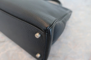 HERMES KELLY 32 Togo leather Black □H Engraving Shoulder bag 600090050