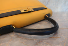 画像をギャラリービューアに読み込む, HERMES／エルメス ケリー32 クシュベル ジョーヌ/ネイビー 〇Z刻印 ショルダーバッグ 700030081
