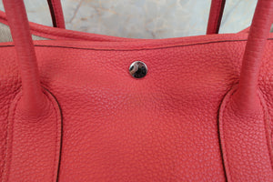 HERMES  GARDEN PARTY PM Negonda leather Bougainvillier □R Engraving Tote bag 700070196