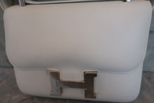 将图片加载到图库查看器，HERMES CONSTANCE 24 Graine leather White Shoulder bag 600060103
