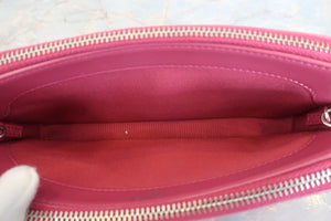 CHANEL/シャネル カメリアチェーンウォレット ラムスキン ピンク/シルバー金具 ショルダーバッグ 700090003
