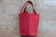 Load image into Gallery viewer, HERMES PICOTIN LOCK CASAQUE 2PM Clemence leather Rose mexico/Rose extreme/Rouge de coeur Y Engraving Hand bag 700120206
