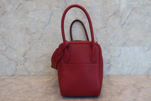 HERMES LINDY 26 Togo leather Rouge Grenet C刻印 Shoulder bag 600110086