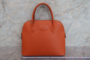 HERMES／BOLIDE 31 Chevre myzore goatskim Orange □I Engraving Shoulder bag 700100047