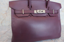 将图片加载到图库查看器，HERMES BIRKIN 30 Graine Couchevel leather Raisin □F刻印 Hand bag 600100032
