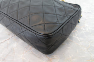 CHANEL/シャネル マトラッセフリンジチェーンショルダーバッグ ラムスキン ブラック/ゴールド金具 ショルダーバッグ 700070212
