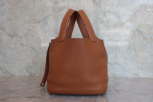 将图片加载到图库查看器，HERMES PICOTIN LOCK PM Clemence leather Gold □O刻印 Hand bag 800070135
