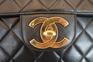 CHANEL/シャネル 中マトラッセシングルフラップチェーンショルダーバッグ ラムスキン ブラック/ゴールド金具 ショルダーバッグ 700080219