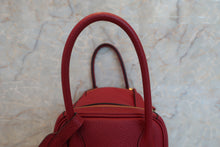 将图片加载到图库查看器，HERMES LINDY 26 Togo leather Rouge Grenet C刻印 Shoulder bag 600110086
