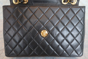 CHANEL/シャネル 中マトラッセシングルフラップチェーンショルダーバッグ ラムスキン ブラック/ゴールド金具 ショルダーバッグ 700080219