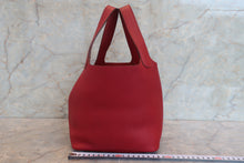 Load image into Gallery viewer, HERMES PICOTIN LOCK PM Clemence leather Rouge garance Hand bag 700120177
