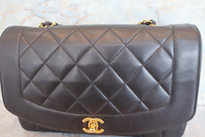 CHANEL/シャネル ダイアナマトラッセチェーンショルダーバッグ ラムスキン ブラック/ゴールド金具 ショルダーバッグ 700080161