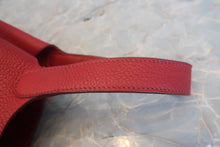 Load image into Gallery viewer, HERMES PICOTIN LOCK PM Clemence leather Rouge garance Hand bag 700120177

