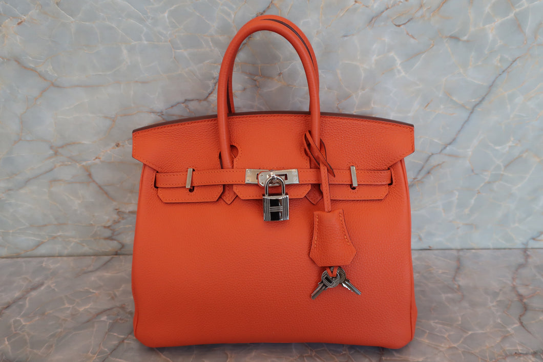 HERMES／エルメス バーキン25 トゴ フー T刻印 ハンドバッグ 700060196